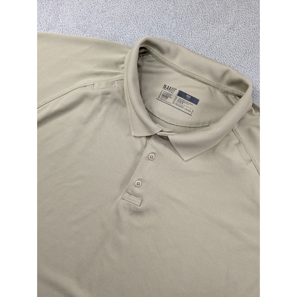5.11 Tactical Performance Polo Shirt Tan Khaki 4XL Tall 71049T-160 Mens